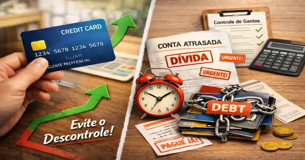 Como usar o cartão de crédito com controle financeiro para evitar dívidas e atraso de contas