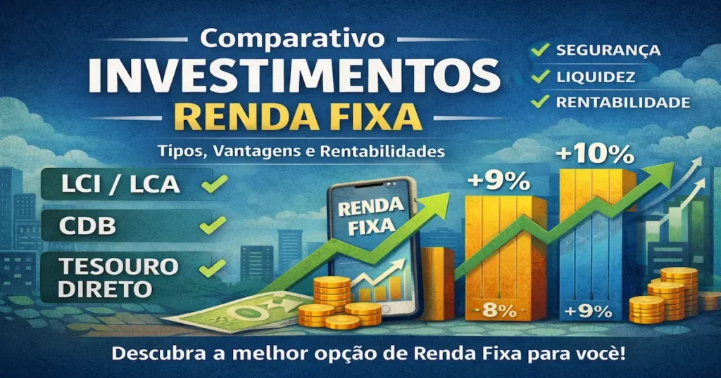 comparação entre tesouro CDBs LCI LCA debentures