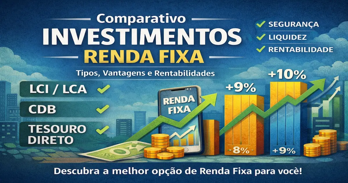 comparação entre tesouro CDBs LCI LCA debentures