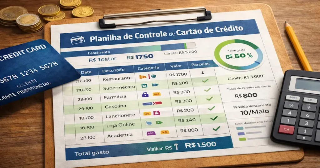 Planilha simples de controle financeiro
