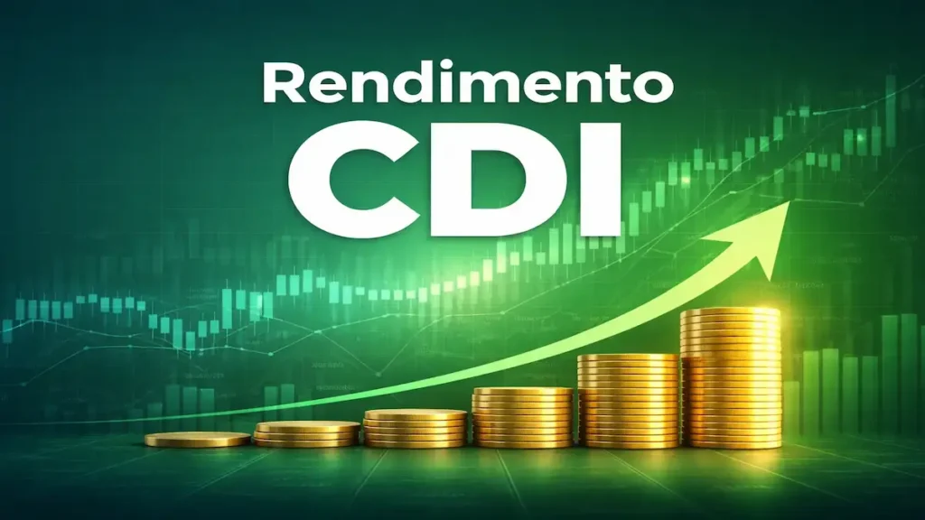seta apontado grafico o rendimento do cdi