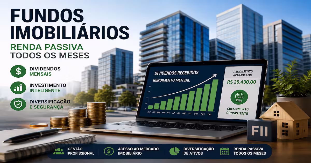 7 Fundos Imobiliários que Pagam Bons Dividendos em 2026 1 Fundos imobiliários gerando renda passiva através de dividendos mensais