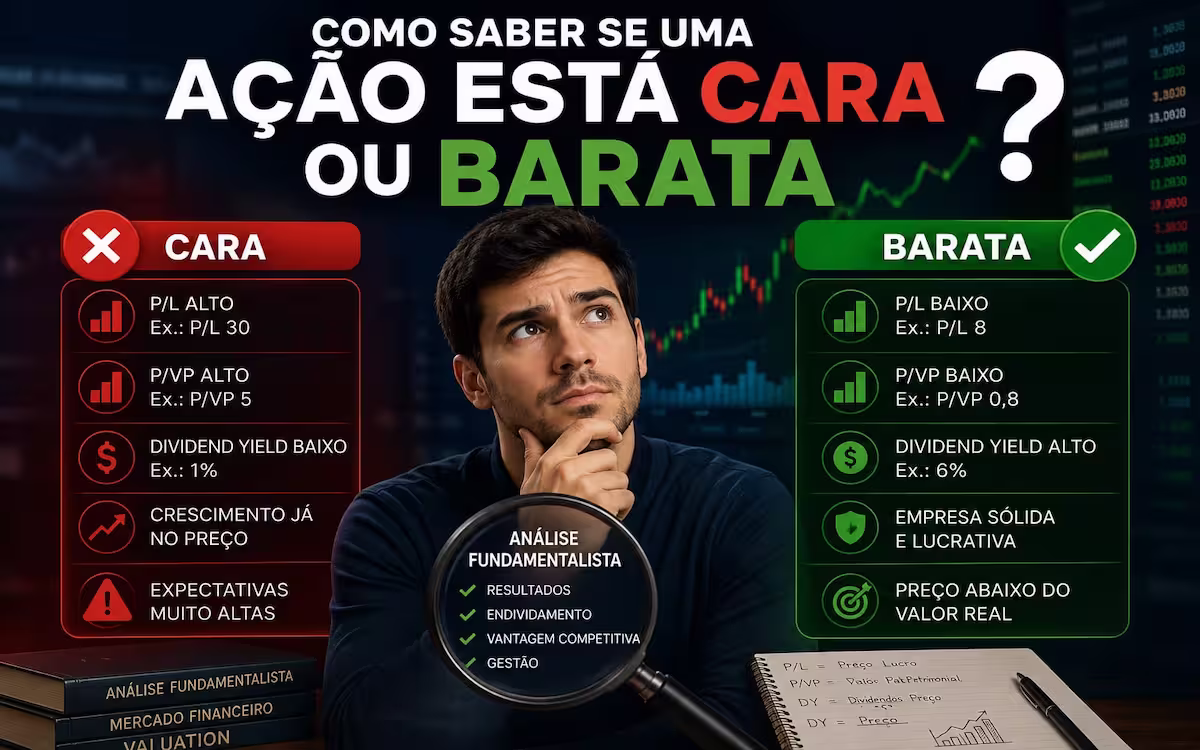 investidor analisando preço de ações